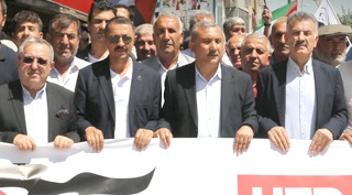 Gazze ve Kudüs için Güroymak'ta yürüyüş düzenlendi