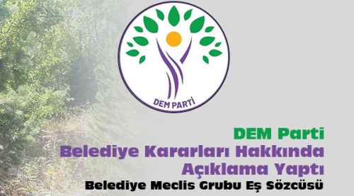 Güroymak'ta DEM Parti'den Belediye Kararları Açıklaması