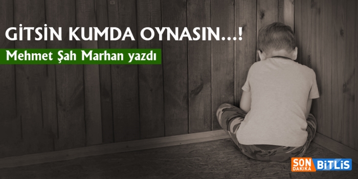 Mehmet Şah Marhan yazdı: Gitsin Kumda Oynasın...!