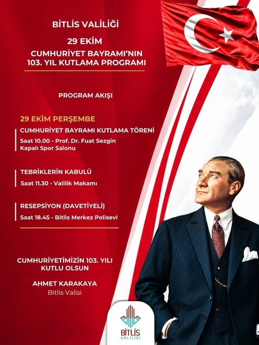 Cumhuriyetin 103. Yil Dönümü Kutlaniyor