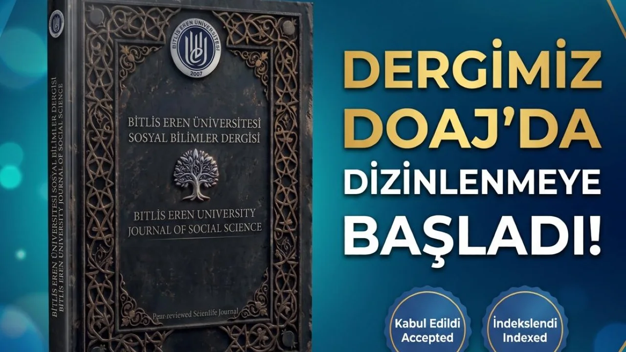BEÜ Sosyal Bilimler Dergisi DOAJ İndeksine Kabul Edildi