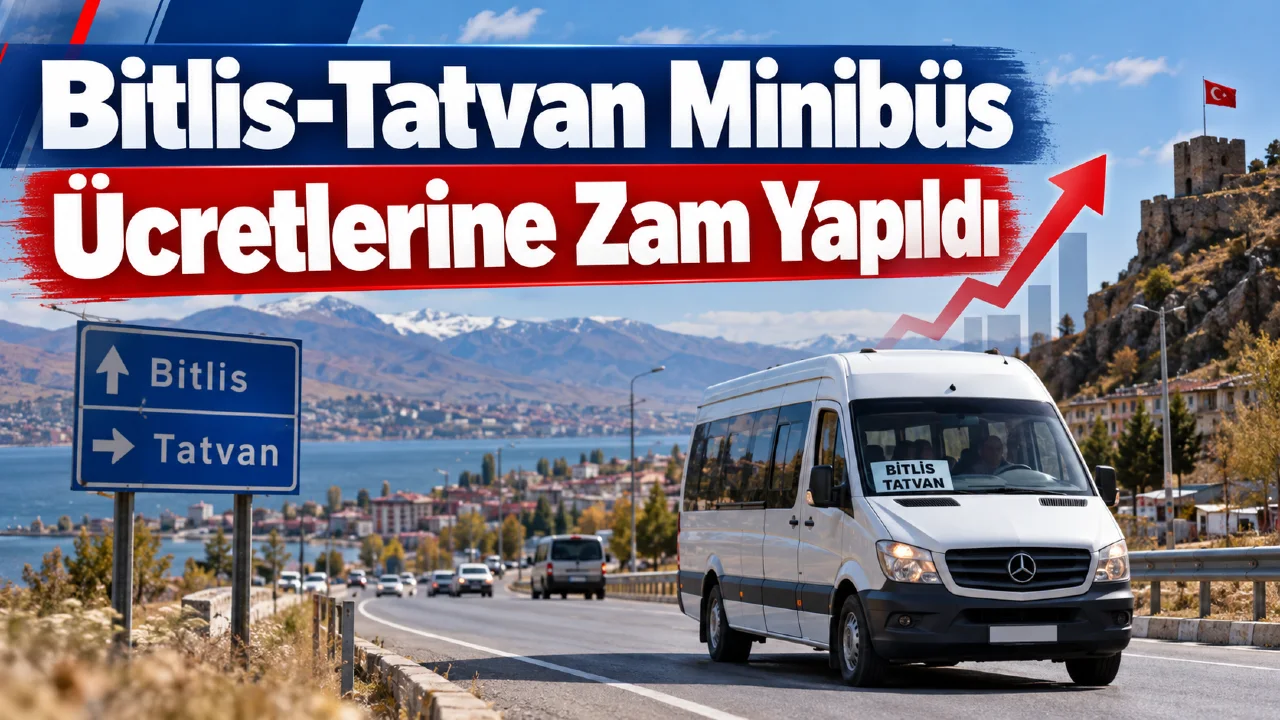 Bitlis-Tatvan Minibüs Ücretlerine Zam Yapıldı