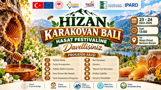 Hizan Karakovan Balı Hasat Festivali 23-24 Ekim’de Düzenlenecek