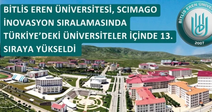Bitlis Eren Üniversitesi, SCIMAGO İnovasyon Sıralamasında 13. Sıraya Yükseldi