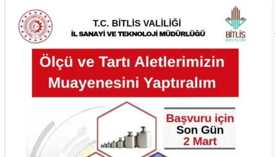 Ölçü ve Ölçü Aletleri İçin Periyodik Muayene Uyarısı